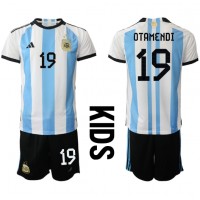 Argentina Nicolas Otamendi #19 Domaci Dres za djecu SP 2022 Kratak Rukav (+ Kratke hlače)